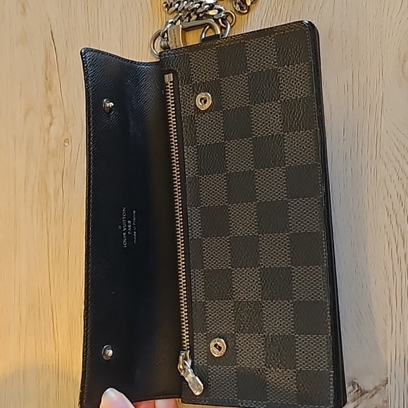 Authentic Louis Vuitton Damier Graphite Portefeuille Accordian Long Wallet - Picture 7 of 8